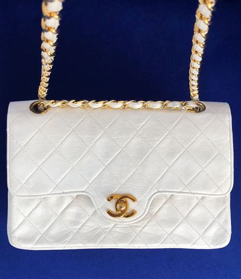 chanel handbags white|White Chanel bag vintage.